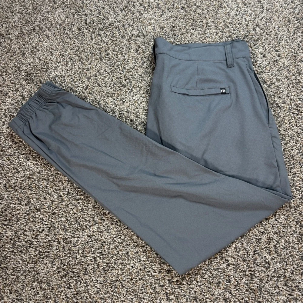Travis Mathew Men's 34 Grey Active Tech Performance Jogger Pants Golf Casual